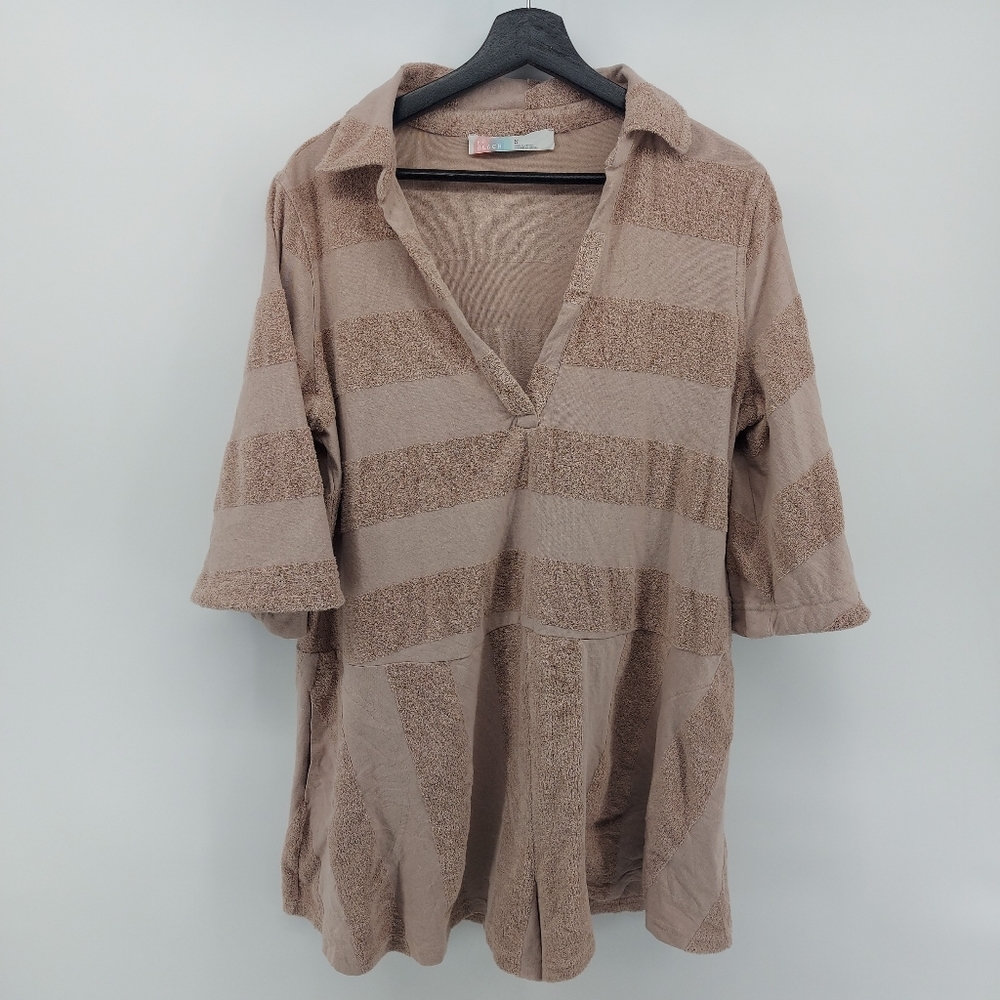 Free People Beach Romper striped with pockets Size Medium